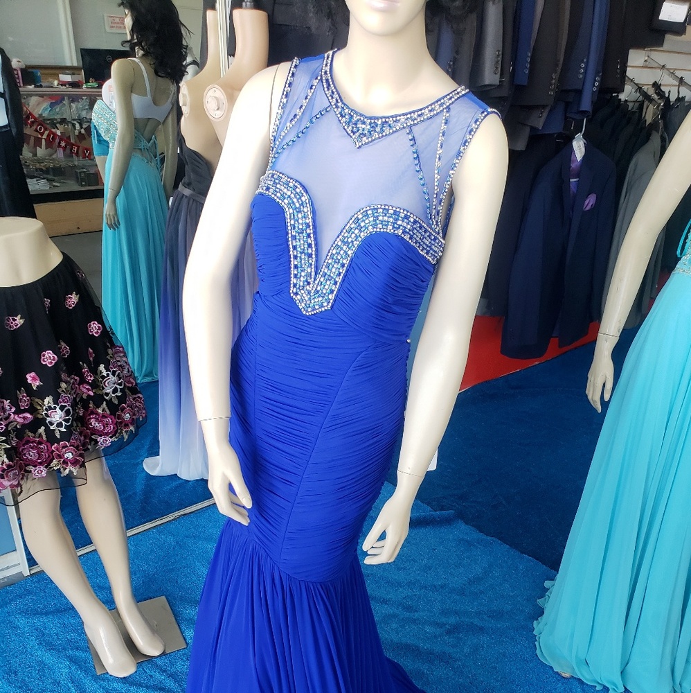 royal blue gown